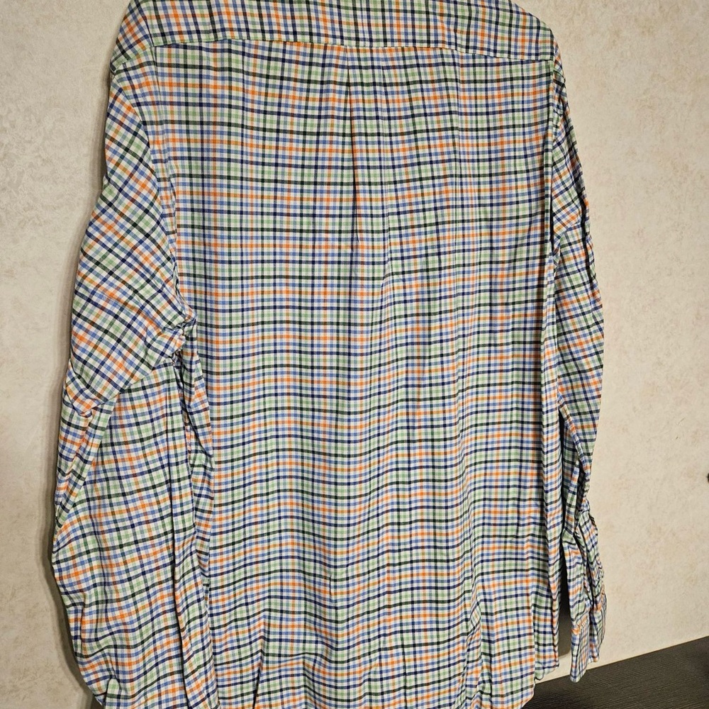 Ralph Lauren Blue‎ and Orange Plaid Shirt - Picture 3 of 3